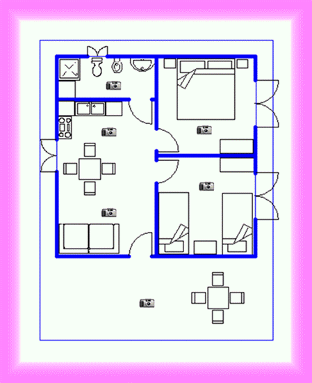 FERIENWOHNUNGEN ALGHERO>Lageplan Ferienhaus Sonne